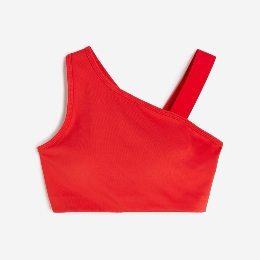 H&M DryMove Medium Support Sports bra tank top asymmetrical workout running